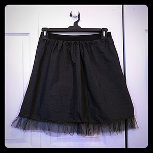 Black & White Polka Dot Handmade Tulle Skirt